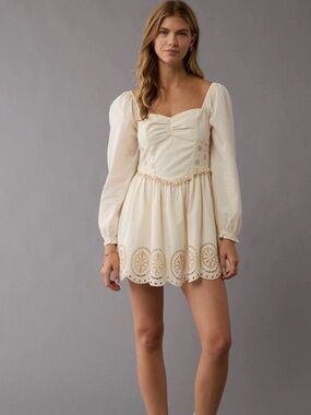 American Eagle long sleeve Sweetheart mini dress size Small NWT